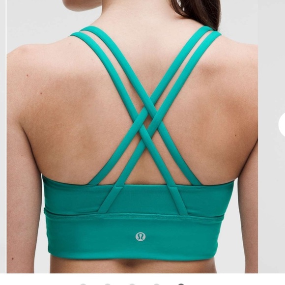 Lululemon Sonic Teal Energy‎ Longline Bra-B-D Cups